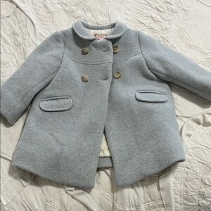 Bonpoint Elegant Gray Pea Coat for Kids